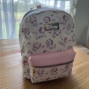 Bio world Disney Cat Print Backpack - Pink and White